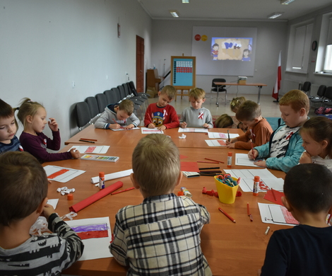 Zajęcia biblioteczne z okazji Narodowego Święta Niepodległości
