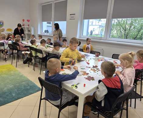 Złota Polska Jesień - lekcja biblioteczna z przedszkolakami.