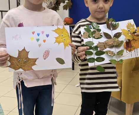 Złota Polska Jesień - lekcja biblioteczna z przedszkolakami.