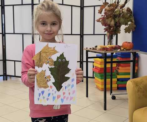 Złota Polska Jesień - lekcja biblioteczna z przedszkolakami.