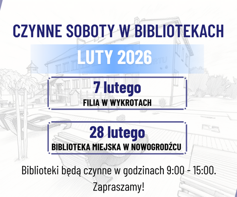 Czynne soboty w Bibliotekach - luty