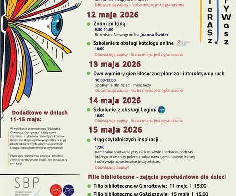 XXIII Ogólnopolski Tydzień Bibliotek 2026 „Biblioteka. Otwierasz. Odkrywasz”