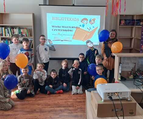 "BIBLIOTEKADA"  - wielki teleturniej czytelników w bibliotece w Gierałtowie.
