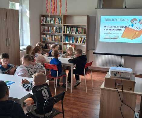 "BIBLIOTEKADA"  - wielki teleturniej czytelników w bibliotece w Gierałtowie.
