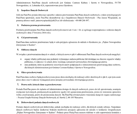 Konkurs fotograficzny „Piękno Nowogrodźca Zatrzymane w Kadrze”