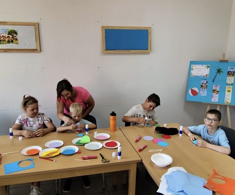 Popołudniowe zajęcia w filii bibliotecznej w Gościszowie