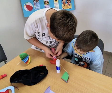 Popołudniowe zajęcia w filii bibliotecznej w Gościszowie